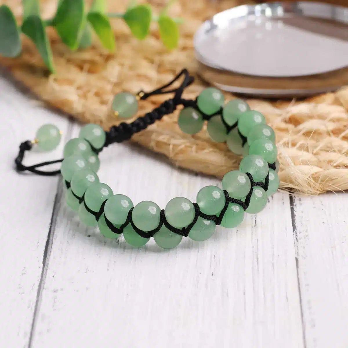 Green Aventurine Double Layered Thread Bracelet