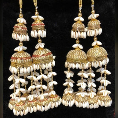 Shells Bridal Kaleeras Wedding Bangle Charms Bridal Punjabi Kalira For Indian Wedding - JAI HO INDIA