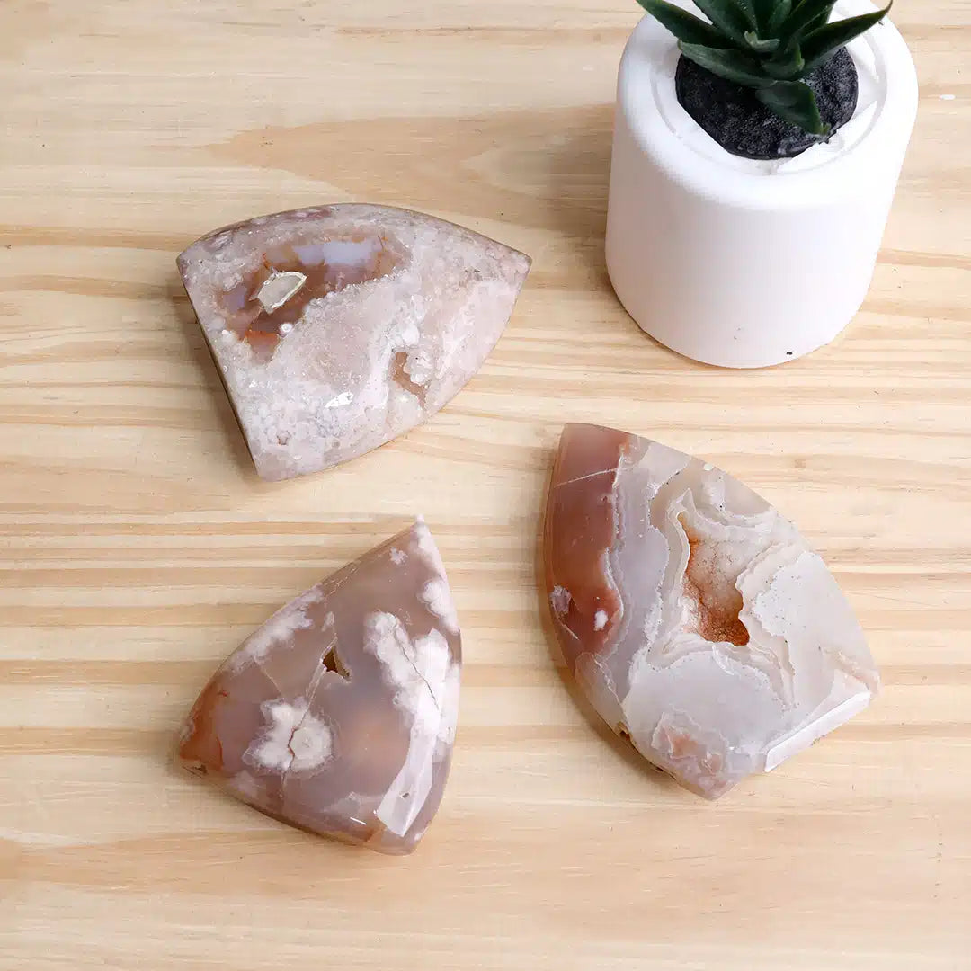 Flower Agate Raw Stone Crystal