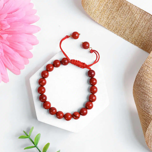 Red Jasper Thread Bracelet 8mm