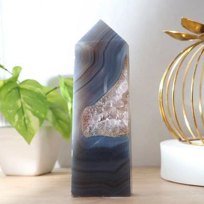 Druzy Agate Tower Agate Crystal