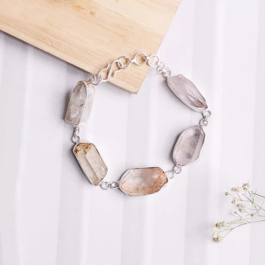 Clear Quartz Raw Bracelet