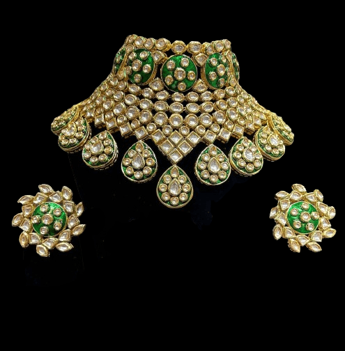 Green Bridal Jewelry Set For Indian Wedding - JAI HO INDIA