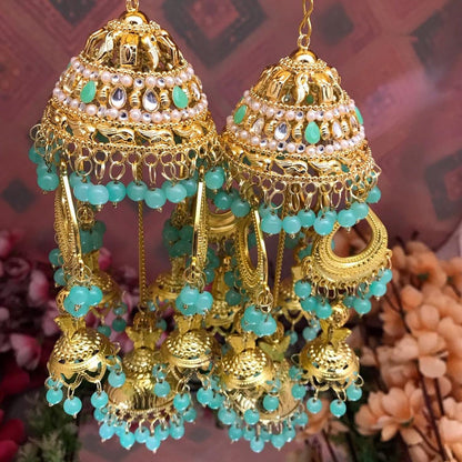 Sea Blue Bridal Kaleeras Wedding Bangle Charms Bridal Punjabi Kalira For Indian Wedding - JAI HO INDIA