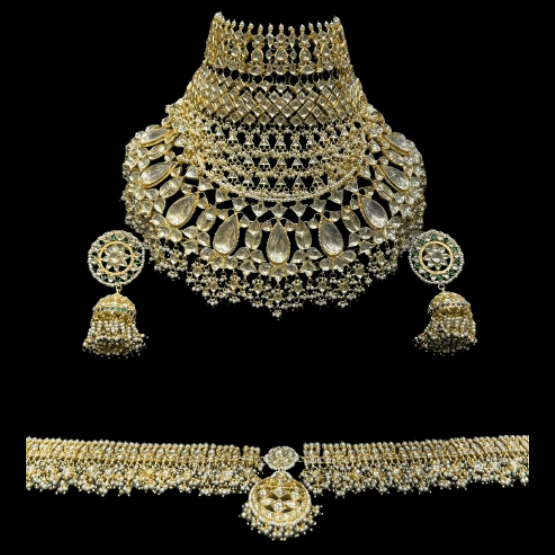 Heavy Bridal Pachi Kundan Jewelry Set For Wedding – JAI HO INDIA