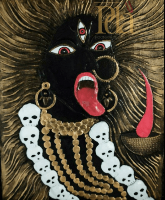 Goddess Kali Maa 3D Acrylic Original Painting By Apoorva Wadhawan - JAI HO INDIA