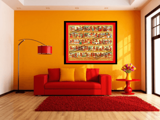 Shree Hanuman Chalisa Painting (English) Canvas Print By Poonam Deepak - JAI HO INDIA