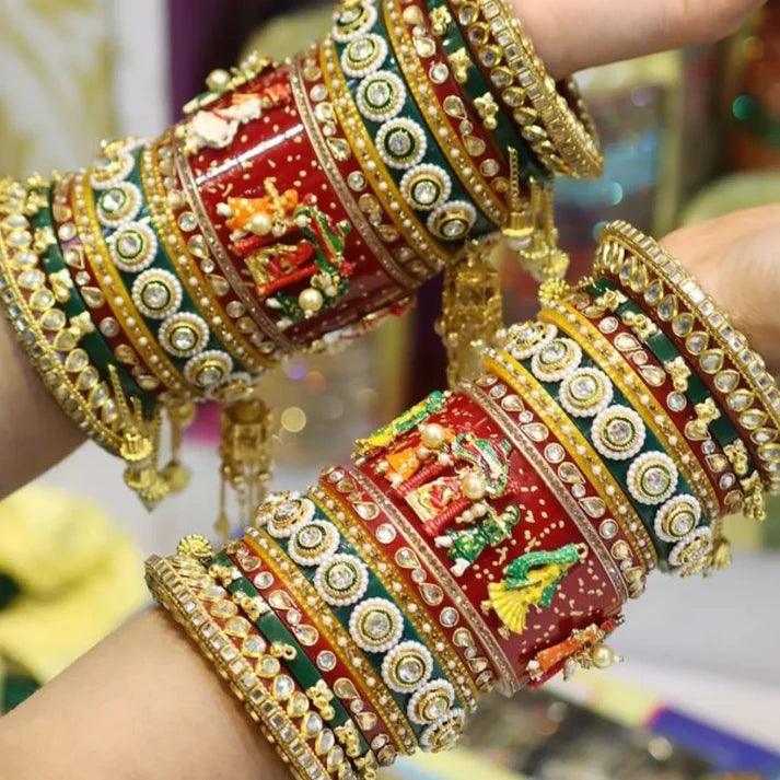 Exclusive Royal Bridal Chooda Wedding Bangles Set Punjabi Wedding Chuda Set For Indian Wedding - JAI HO INDIA