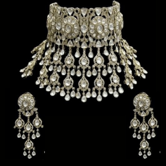 Elegant Pachi Kundan Jewelry Set Choker - JAI HO INDIA
