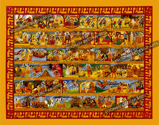 The Ramayana Painting By Poonam Deepak Wadhawan 42 inches x 54 inches - JAI HO INDIA