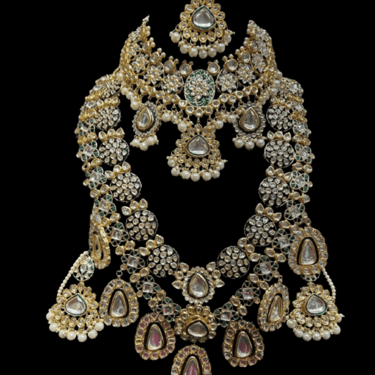 Heavy Green Bridal Jewelry Set For Indian Wedding - JAI HO INDIA